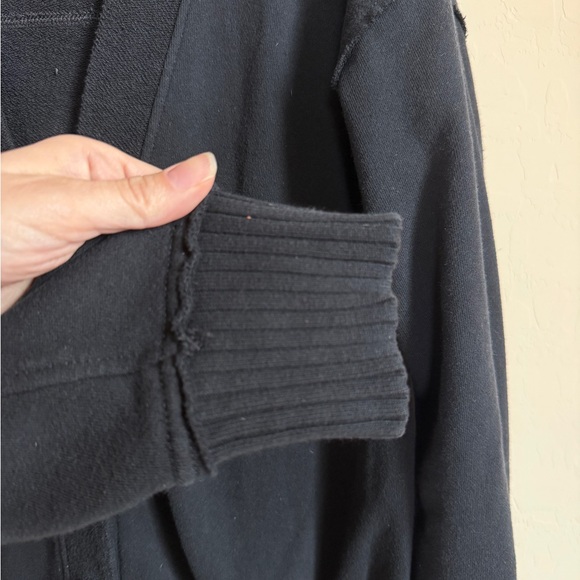 Aerie Classic Black Fleece Cardigan Oversized Women’s Medium - Picture 3 of 10